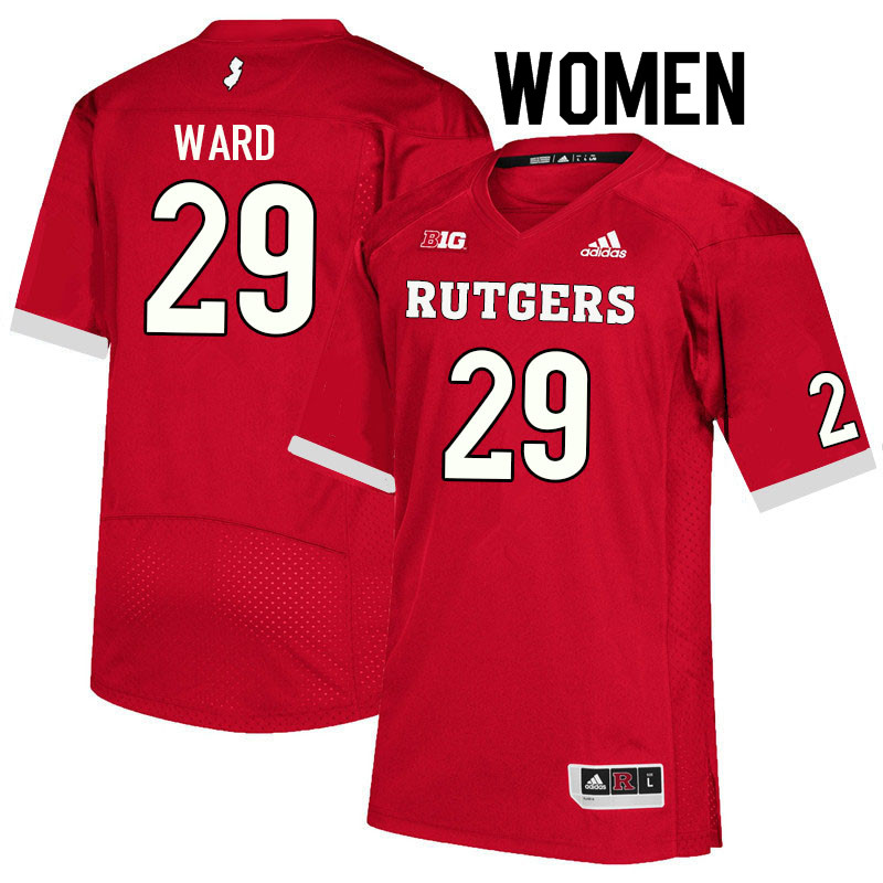 Women #29 Timmy Ward Rutgers Scarlet Knights College Football Jerseys Sale-Scarlet